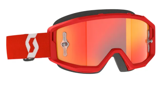 Goggle Primal red/white orange chrome works