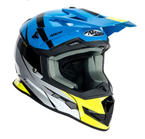 NITRO MX700 Youth Recoil Black/Light Blue/Silver/Fluro M*